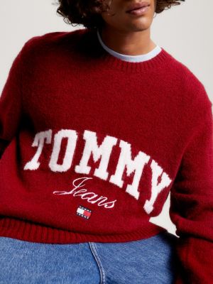 Tommy jeans best sale red jumper