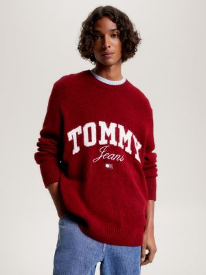 Varsity Logo Relaxed Fit Jumper | Red | Tommy Hilfiger