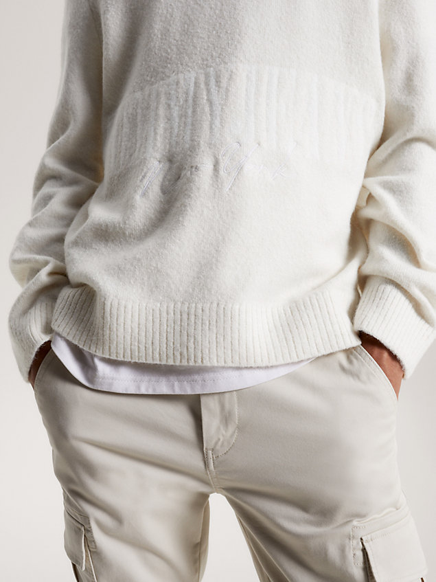 beige essential tonal new york logo jumper for men tommy jeans