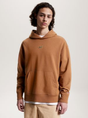 Tommy signature hot sale hoodie orange