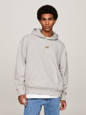 Signature Logo Relaxed Fit Hoody | Grey | Tommy Hilfiger