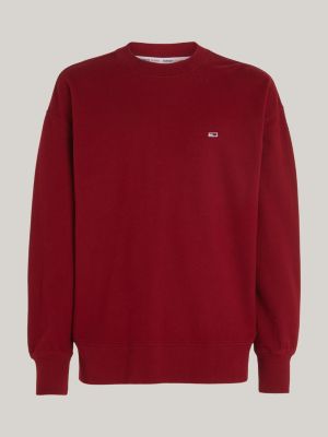 Back Logo Appliqué Relaxed Sweatshirt, Red