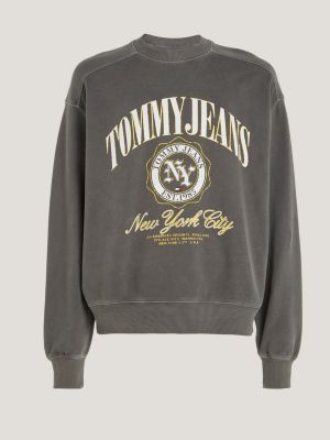 Varsity Logo Boxy Fit Sweatshirt | Black | Tommy Hilfiger