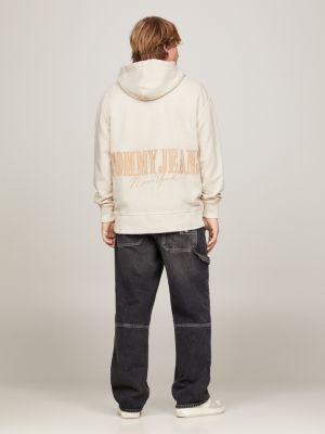 Hilfiger Essential Tommy Relaxed Beige Tommy-Badge Hoodie | mit Fit |