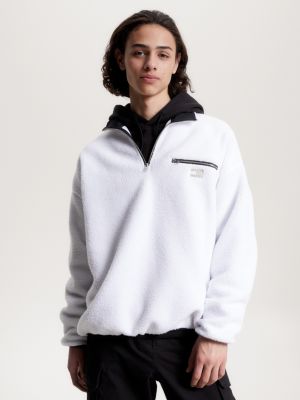 SWEAT HOMME TOMMY HYLFIGER BLANC BRODE