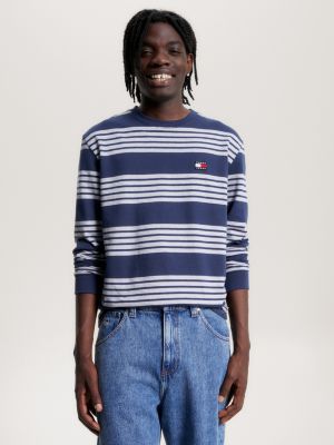 Gestreiftes Langarmshirt mit Badge | Blau | Tommy Hilfiger