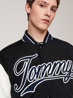 Veste Letterman en satin | Noir | Tommy Hilfiger