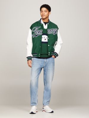 Satin Letterman Jacket Green Tommy Hilfiger