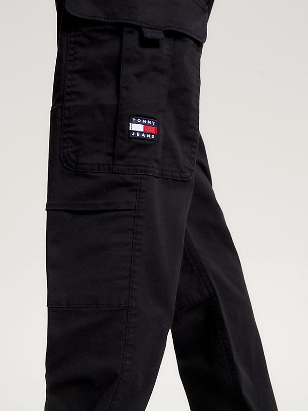 black ethan relaxed twill cargobroek voor heren - tommy jeans