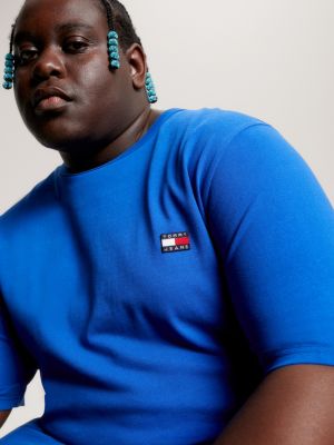 blue plus badge classic fit t-shirt for men tommy jeans