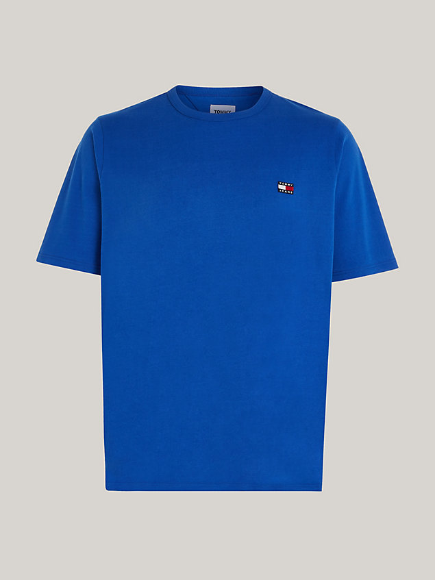 t-shirt plus classic fit con distintivo blue da uomo tommy jeans