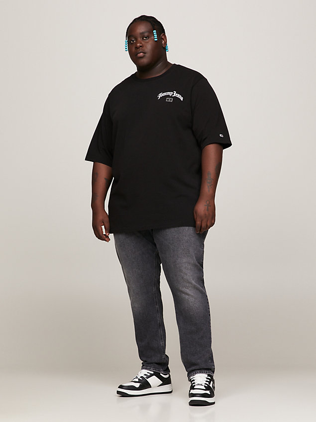 t-shirt décontracté plus à logo black pour hommes tommy jeans