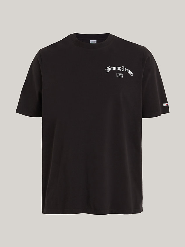 black plus relaxed fit t-shirt met logo voor heren - tommy jeans