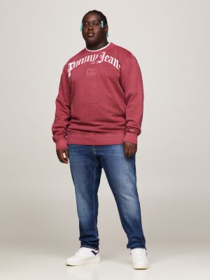 Tommy jeans red sweatshirt hot sale