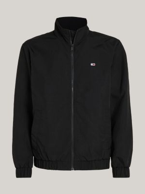 schwarz essential relaxed fit windjacke für herren - tommy jeans