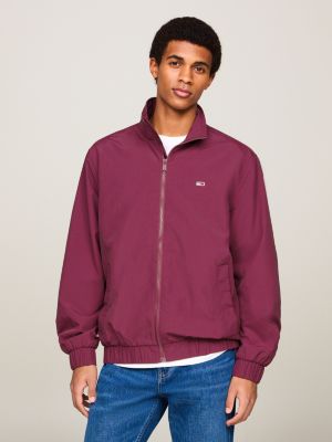 purple essential relaxed fit windjacke für herren - tommy jeans