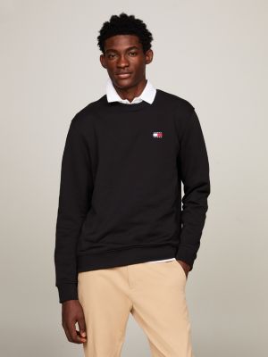 Badge Crew Neck Sweatshirt Black Tommy Hilfiger