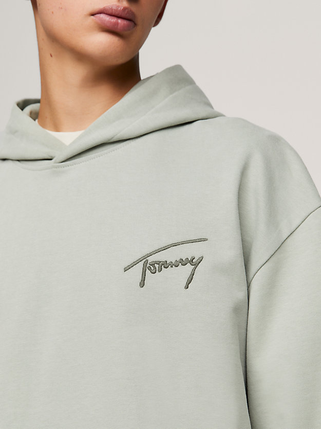 grey signature logo relaxed hoody for men tommy jeans