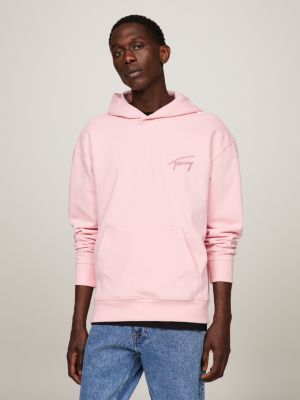 Pink tommy hilfiger hoodie mens best sale