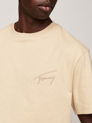 Logo-T-Shirt mit Rundhalsausschnitt | BEIGE | Tommy Hilfiger