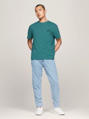 Crew Neck Logo T-Shirt | Blue | Tommy Hilfiger