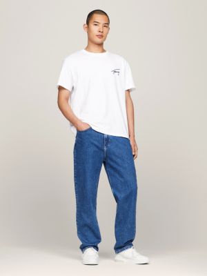 Crew Neck Logo T-Shirt | White | Tommy Hilfiger