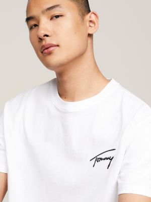 Crew Neck Logo T-Shirt | White | Tommy Hilfiger
