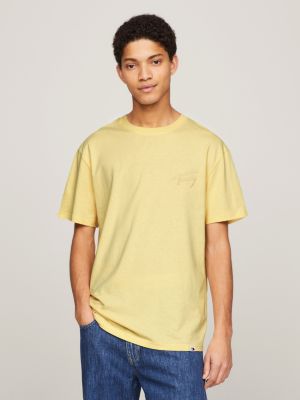 Tommy jeans sale yellow t shirt