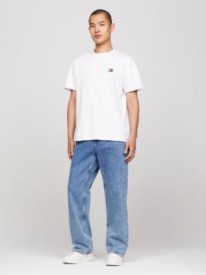 Tommy Hilfiger Crew Neck Tommy Jeans Badge T-Shirt White – HiPOP Fashion