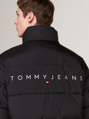 Tommy hilfiger jean jacket store with logo on the back