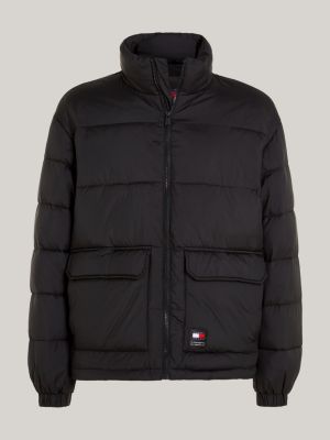 Logo Puffer Black Tommy | Hilfiger Back | Jacket