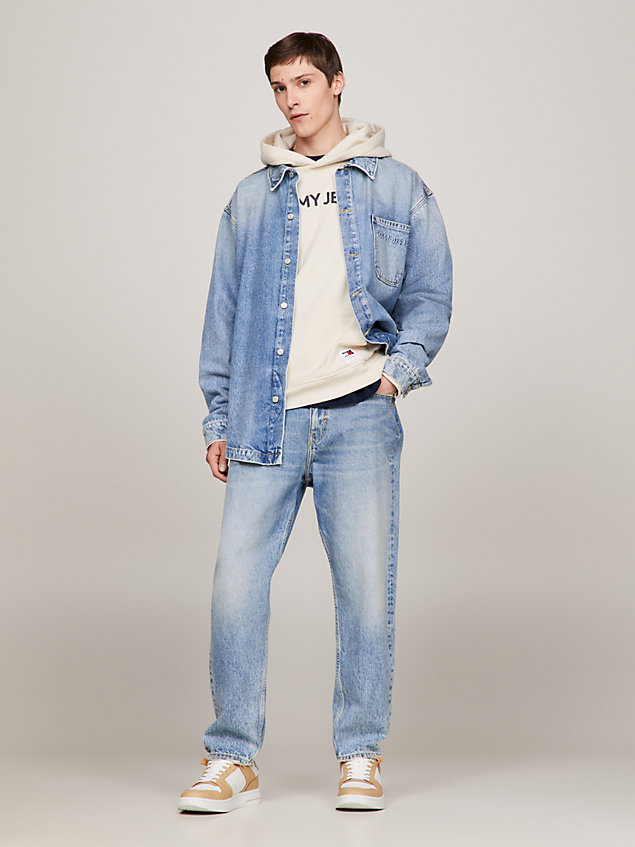 denim isaac relaxed tapered jeans voor heren - tommy jeans