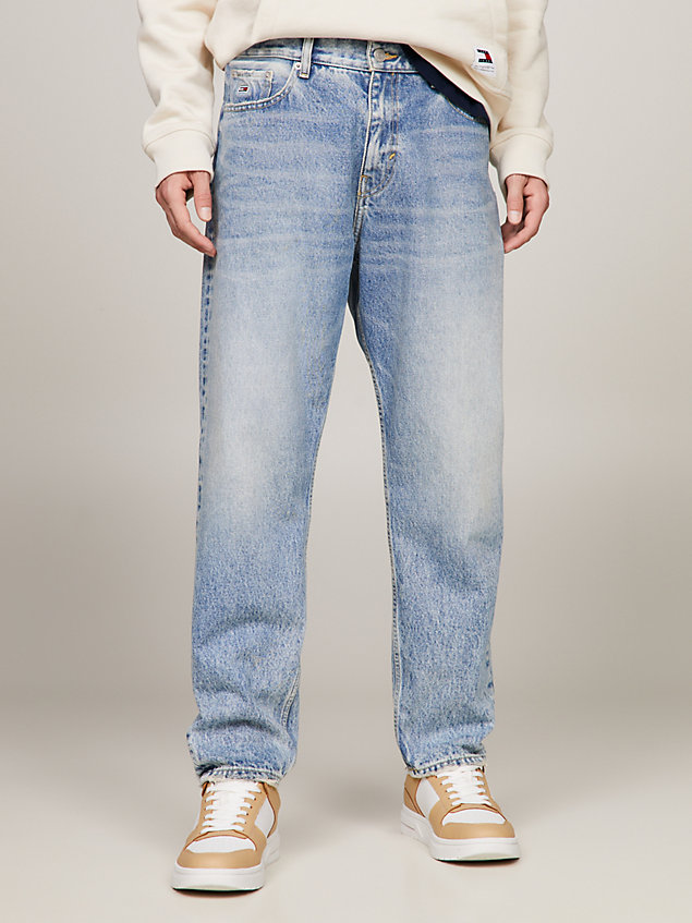 denim isaac relaxed tapered jeans voor heren - tommy jeans