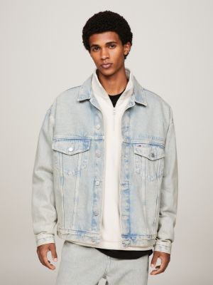 Mens trucker jacket with fur sale