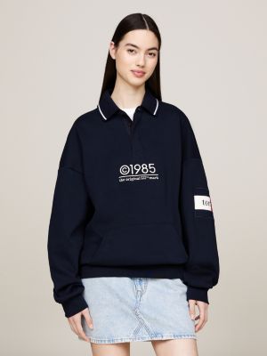 blue 1985 collection genderneutrales rugby-shirt für herren - tommy jeans