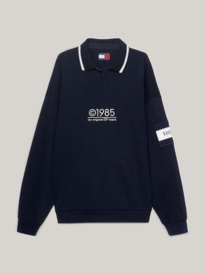 blue 1985 collection genderneutrales rugby-shirt für herren - tommy jeans