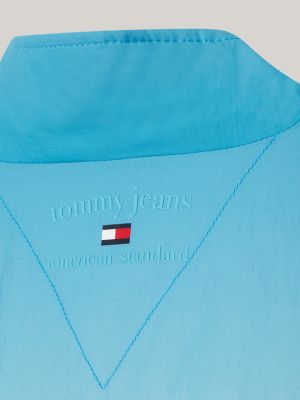 blue dual gender relaxed ombré track jacket for men tommy jeans