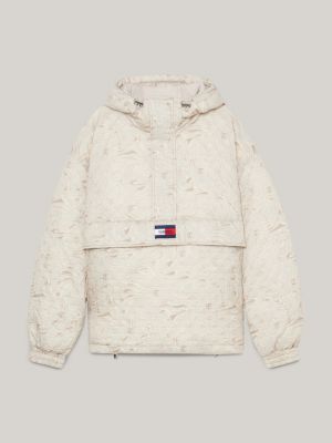 Dual Gender Swirl Print Chicago Windbreaker | Beige | Tommy Hilfiger