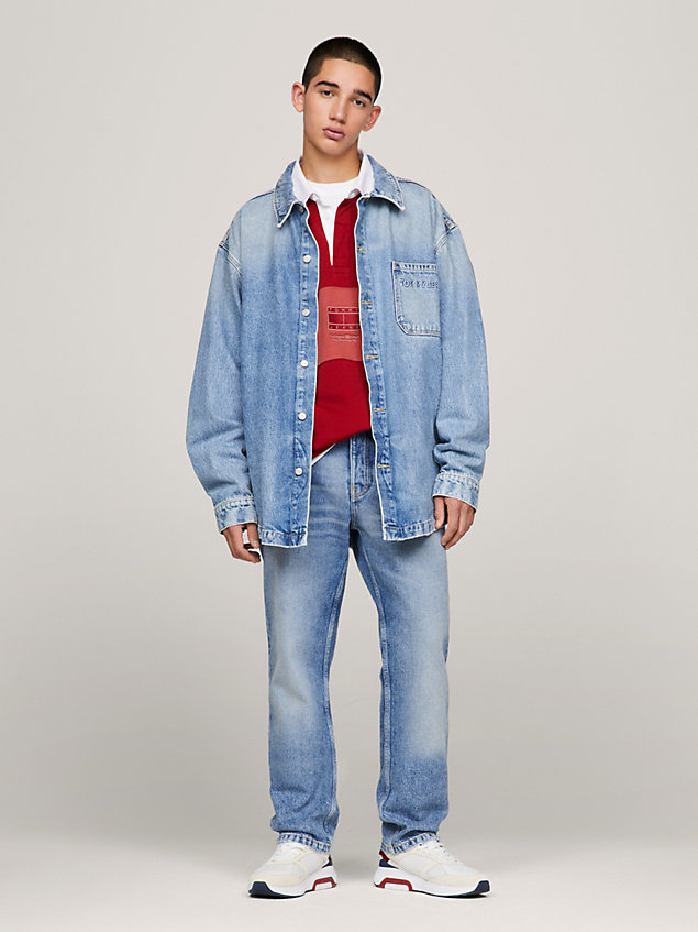 denim ethan relaxed straight faded jeans for men tommy jeans