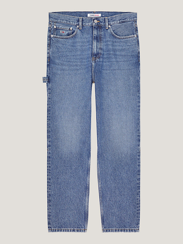 denim baggy fit jeans aus recycling-baumwolle für herren - tommy jeans