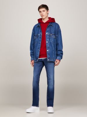denim scanton slim jeans mit fade-effekt für herren - tommy jeans