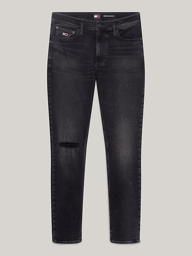 denim simon skinny distressed black jeans for men tommy jeans