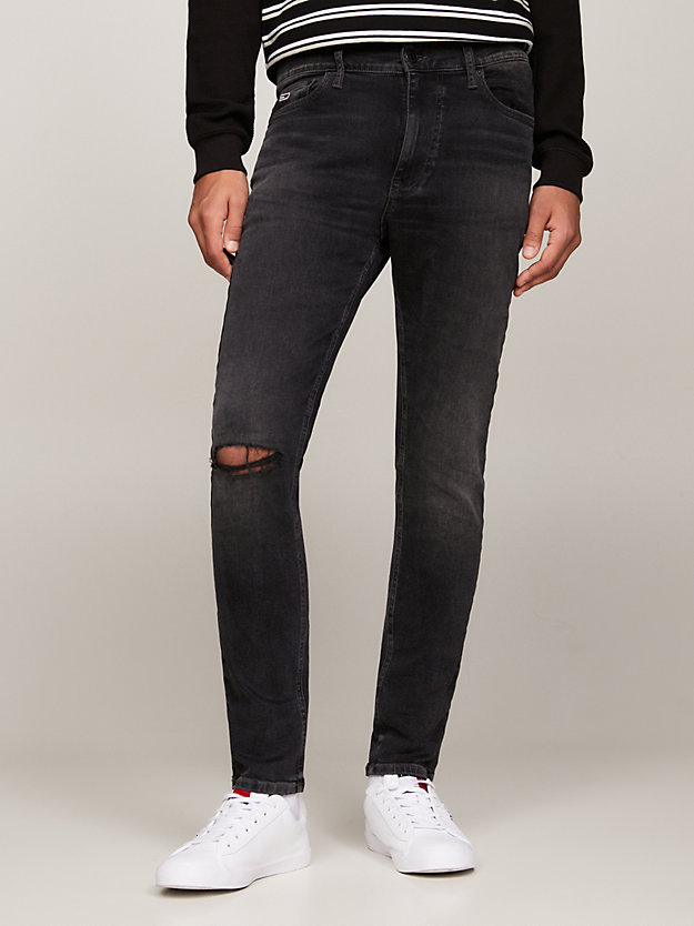 denim simon skinny distressed black jeans for men tommy jeans