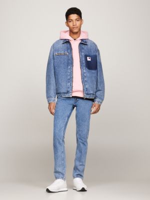 denim scanton slim jeans mit fade-effekt für herren - tommy jeans