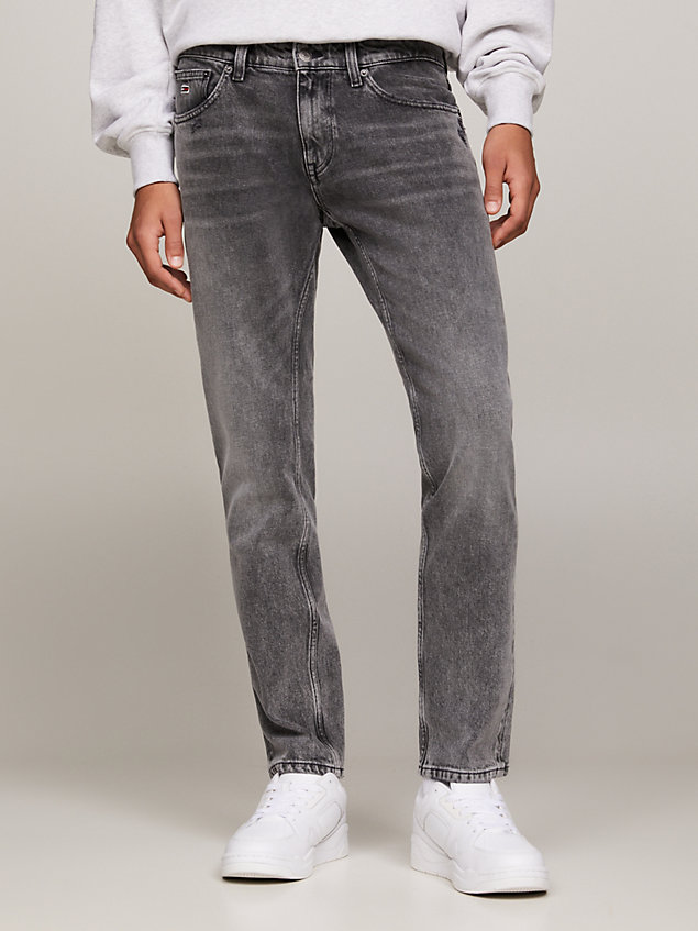 jeans scanton slim fit scoloriti denim da uomini tommy jeans