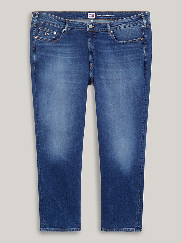 jeans ryan plus straight fit denim da uomini tommy jeans