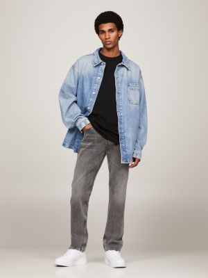 denim ryan regular straight jeans mit fade-effekt für herren - tommy jeans