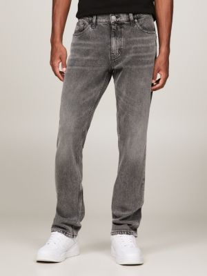 Black washed store out jeans mens