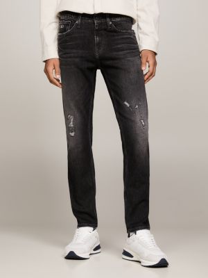 Mens distressed outlet tapered jeans