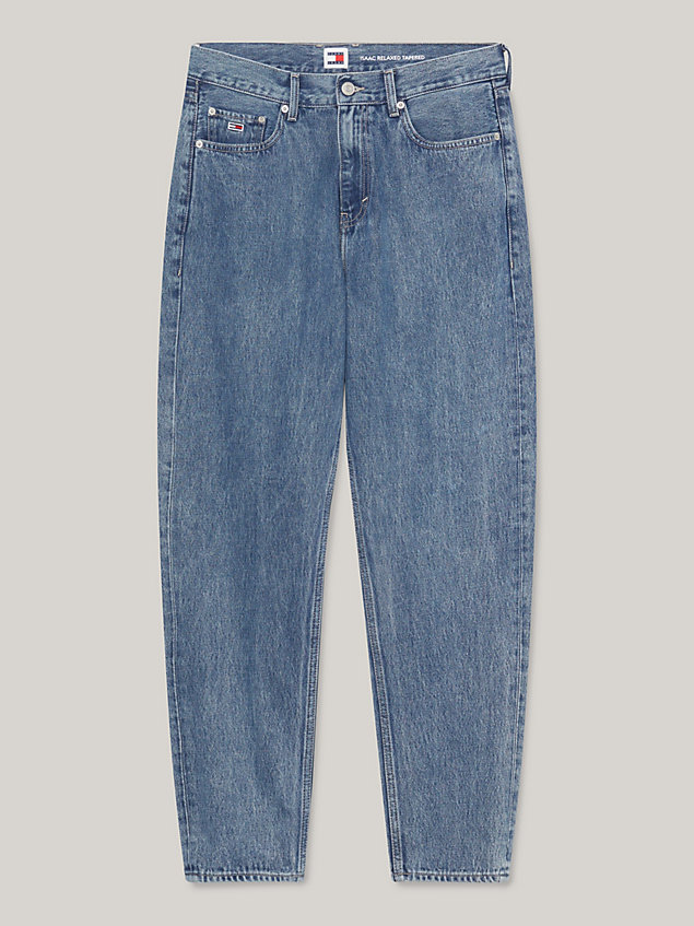 denim isaac relaxed tapered faded jeans for men tommy jeans